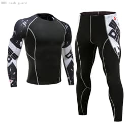 Men's Running Set Gym Jogging Thermo underwear xxxxl Second skin Compression Fitness MMA rashgard Male Quick dry Track suit