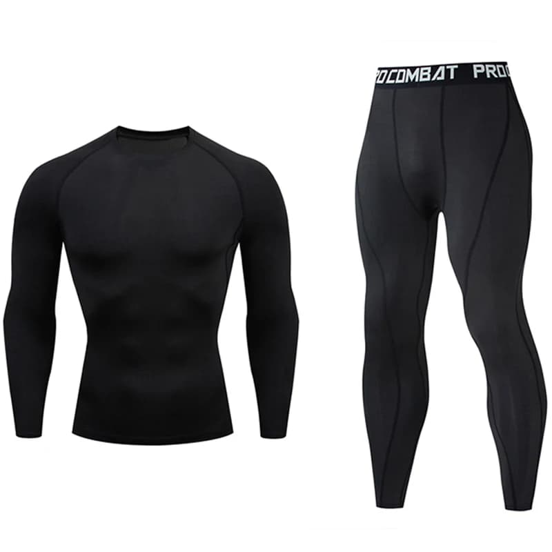 Men's Running Set Gym Jogging Thermo underwear xxxxl Second skin Compression Fitness MMA rashgard Male Quick dry Track suit