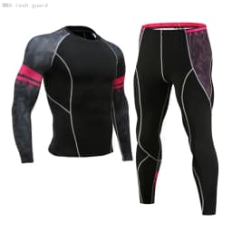Men's Running Set Gym Jogging Thermo underwear xxxxl Second skin Compression Fitness MMA rashgard Male Quick dry Track suit
