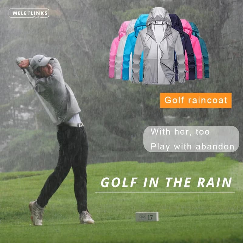 Golf Raincoat Rain Jacket Waterproof Lightweight Quick-Dry UV Sun Protection Breathable Outdoor Sports Men Women Golfing Apparel