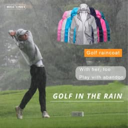 Golf Raincoat Rain Jacket Waterproof Lightweight Quick-Dry UV Sun Protection Breathable Outdoor Sports Men Women Golfing Apparel