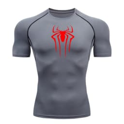 Men's Print Compression Shirts Summer Short Sleeve Rash Guard Gym Workout T-shirt Athletic Quick Dry Baselayer Undershirts Tops