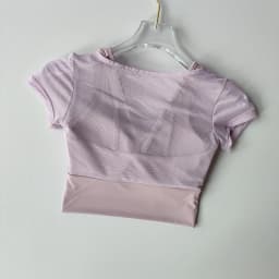 Women's Mesh Yoga Shirt Sexy Short Sleeve T-Shirt Pad Sport Top Blouse Quick Dry Gym Shirts Running Fitness Tank Shirt Yoga Wear