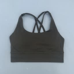 Solid Color Women Cross Back Soft Fitness Sports Bra Top Gym Yoga Underwear Tight Workout With Chest Pad Shoulder Strap Training