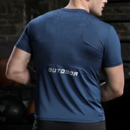 Men Running Compression T-shirt Dry Fit Short Sleeve Sport Tees Male Gym Fitness Jogging Sweatshirt Homme Athletic Shirt Tops