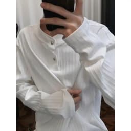 Gray Cleanfit Long Sleeve  Shirt Men's Style Autumn Casual Henry Collar T-Shirt High-End Feeling Breathable Polyester