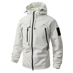CHRLCK Men's Waterproof Running Jacket Caramel Women Windproof Windbreaker Hiking Camping Cycling Trekking Jogging Jackets