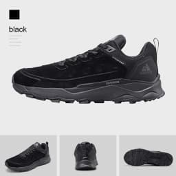HIKEUP Latest Men's Hiking Shoes Wear-resistant Non-slip Outdoor Sneaker Rock Climbing Trekking Hunting Men Sports Suede Leather