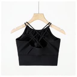 Women Back Cross Sports Bra Yoga Bra Anti-sweat Fitness Top Shockproof Gym Crop Top Push Up Sport Bra Gym Workout Top Female