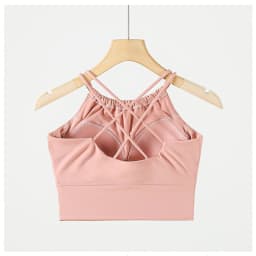 Women Back Cross Sports Bra Yoga Bra Anti-sweat Fitness Top Shockproof Gym Crop Top Push Up Sport Bra Gym Workout Top Female