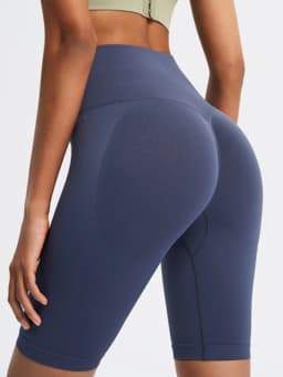 Seamless Three-Point Fitness Shorts Women High Waist Peach Buttock Lifting Sports Yoga Shorts