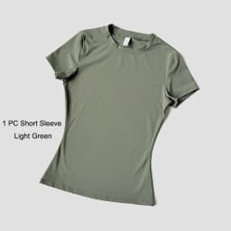 Women's Sports Yoga Set Seamless Knitted Fitness Gym Clothes Sportswear Short Sleeve Crop Top Tracksuits Gym Short Leggings
