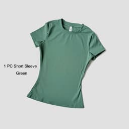 Women's Sports Yoga Set Seamless Knitted Fitness Gym Clothes Sportswear Short Sleeve Crop Top Tracksuits Gym Short Leggings