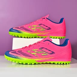 Adult TF Football Cleats, Wear-resistant Turf Rubber Sole, Lightweight PU Soccer Shoes for Men Outdoor Grass Match
