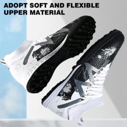 Adult TF Football Cleats, Wear-resistant Turf Rubber Sole, Lightweight PU Soccer Shoes for Men Outdoor Grass Match