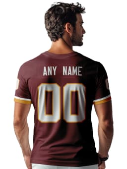 Custom Burgundy White American Football Jersey Personalized Printed Team Name Number Men Women Youth Kids Uniform Fans Gift