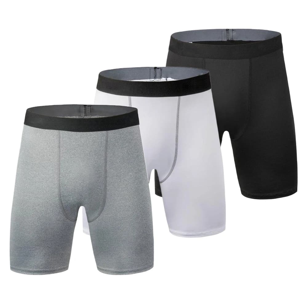 Men's Leggings Compression Pants Sports Leggings Basketball Quarter Shorts Quick Drying Running Training Stretch Fitness Pants