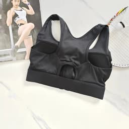 Women's High Shockproof Sports Bra with Front Zipper Quick Dry Yoga Top Running Vest Adjustable Fitness Gym Underwear
