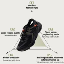 361 Degrees Outdoor Upstream Water Trekking Non-slip Shoes Breathable Beach Wading Shoes Mountain Sneakers For Men 672522255