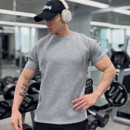 High Quality Autumn Men Long Sleeved T-Shirt Fashion Sport Round Collar Fitness Running Mesh Breathability Training T-Shirt Men