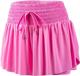 Women Flowy Shorts High Waisted Running Tennis Skirt Skort Golf Workout Yoga Athletic Spandex Cheer Butterfly Shorts Casual Wear