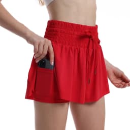 Women Flowy Shorts High Waisted Running Tennis Skirt Skort Golf Workout Yoga Athletic Spandex Cheer Butterfly Shorts Casual Wear