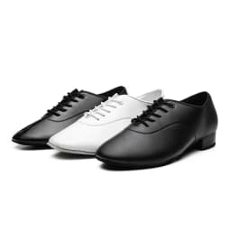 Discount New High Quality White Black PU Leather Men's Ballroom Dance Shoes/ Salsa Tango Dance Shoes/ Latin Dance Shoes Men