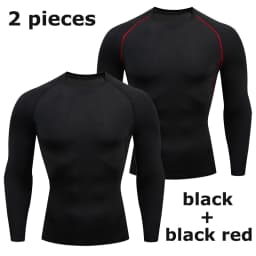 Men's Long Sleeves T-shirt Fitness Sportswear Spring Autumn Athletic Quick Dry T-shirt Gym Running Sports Outdoor Tops for Men