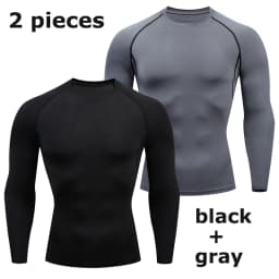 Men's Long Sleeves T-shirt Fitness Sportswear Spring Autumn Athletic Quick Dry T-shirt Gym Running Sports Outdoor Tops for Men