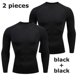 Men's Long Sleeves T-shirt Fitness Sportswear Spring Autumn Athletic Quick Dry T-shirt Gym Running Sports Outdoor Tops for Men