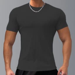 Men's Tight Short Sleeve T-Shirt, Athletic Casual Short Sleeve Top, Fitness Training Quick Dry Loose, Men's Fitness Clothing