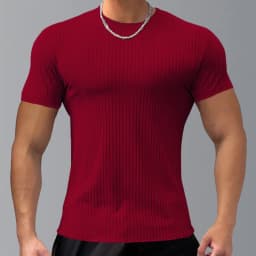 Men's Tight Short Sleeve T-Shirt, Athletic Casual Short Sleeve Top, Fitness Training Quick Dry Loose, Men's Fitness Clothing