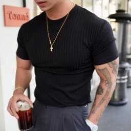 Men's Tight Short Sleeve T-Shirt, Athletic Casual Short Sleeve Top, Fitness Training Quick Dry Loose, Men's Fitness Clothing