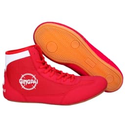 GINGPAI Wrestling Shoes Professional Boxing Shoes Men's Training Shoes Tendon Bottom Artificial Leather Sports Shoes Breathable
