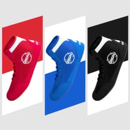 GINGPAI Wrestling Shoes Professional Boxing Shoes Men's Training Shoes Tendon Bottom Artificial Leather Sports Shoes Breathable