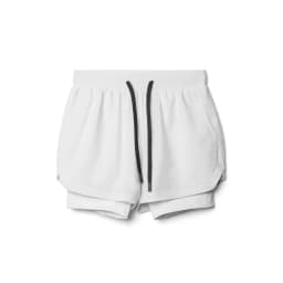 2025 new BreathableDouble layersport  shorts Gyms Fitness Bodybuilding Workout Quick Dry Beach 2 In 1 Shorts Male Running shorts