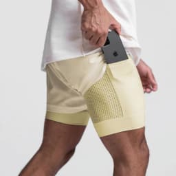 2025 new BreathableDouble layersport  shorts Gyms Fitness Bodybuilding Workout Quick Dry Beach 2 In 1 Shorts Male Running shorts