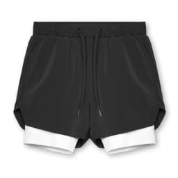 2025 new BreathableDouble layersport  shorts Gyms Fitness Bodybuilding Workout Quick Dry Beach 2 In 1 Shorts Male Running shorts