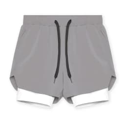 2025 new BreathableDouble layersport  shorts Gyms Fitness Bodybuilding Workout Quick Dry Beach 2 In 1 Shorts Male Running shorts