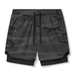 2025 new BreathableDouble layersport  shorts Gyms Fitness Bodybuilding Workout Quick Dry Beach 2 In 1 Shorts Male Running shorts