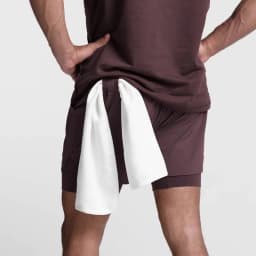 2025 new BreathableDouble layersport  shorts Gyms Fitness Bodybuilding Workout Quick Dry Beach 2 In 1 Shorts Male Running shorts