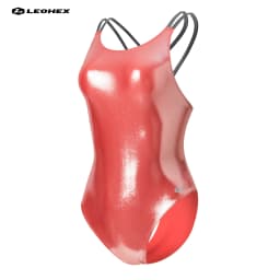 LEOHEX Lycra Swimsuit One Piece Bodysuit Sexy Back Design Japanese Style Glossy Shiny Finish for Swimming Fitness Photo Shoots