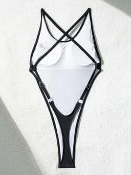 Extreme Mini Micro G String Cross Backless Thong Monikini Women Swimwear One Piece Swimsuit Female High Cut Bathing Suit Swim