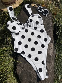 2026 New U-Neck Swimwear Women One Piece Swimsuit Female Polka Dot Print Bathing Suit Beachwear Swimming Suit For Women Monokini