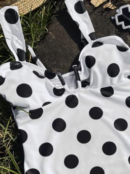 2026 New U-Neck Swimwear Women One Piece Swimsuit Female Polka Dot Print Bathing Suit Beachwear Swimming Suit For Women Monokini