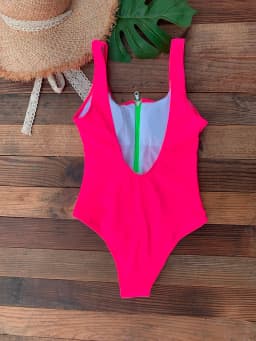 Front Zip Up One Piece Swimsuit Monokini Backless Swimwear One-piece Swimming Suit for Women Summer Trend Beachwear