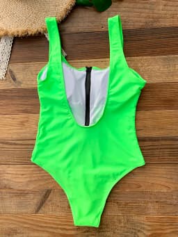 Front Zip Up One Piece Swimsuit Monokini Backless Swimwear One-piece Swimming Suit for Women Summer Trend Beachwear