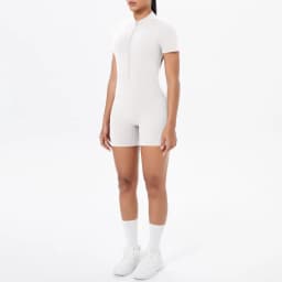 Hollow Out Backless Short Sleeved Zipper Jumpsuit for Woman Jumpsuit Yoga Suit One-Piece Legging Short Push Up Gym Yoga Clothing