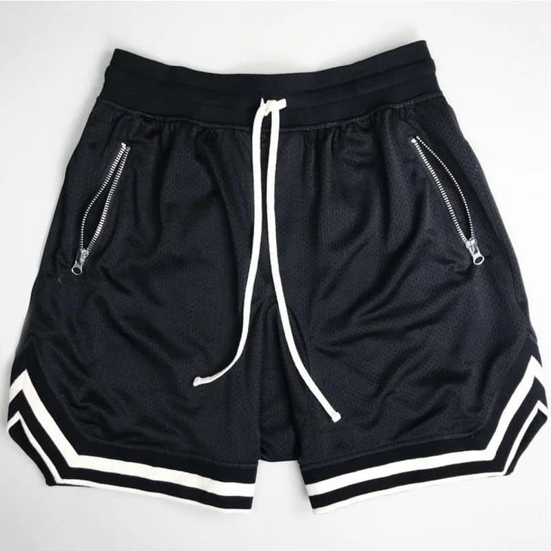 Man Short 2025 Summer Fitness Shorts Men's Quick Drying Mesh Solid Color Hip-Hop Breathable Casual Basketball Pants
