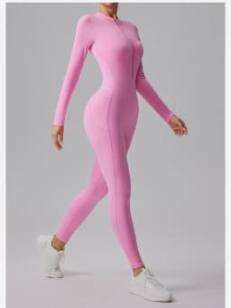 Naked Feel Yoga Unitard with Half Zip, Slimming Dance Bodysuit for Women, Seamless Gym Wear One Piece Workout Suit Spring Autumn